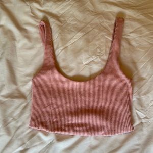 F21 pink cropped top